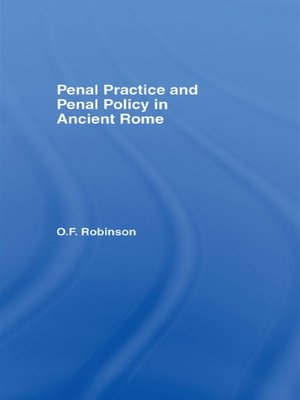 cover image of Penal Practice and Penal Policy in Ancient Rome